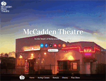 Tablet Screenshot of mccaddentheatre.com